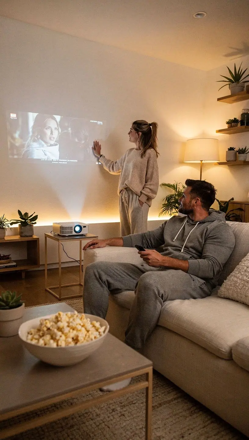 Illustration of interconnected smart home devices communicating for lifestyle optimization