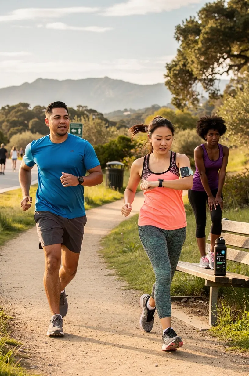 Person using a smartphone to monitor energy consumption of household appliances remotely
